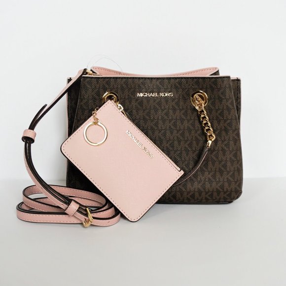 Michael Kors Handbags - Michael Kors S Xbody Bag & Wallet MK Brown Pink